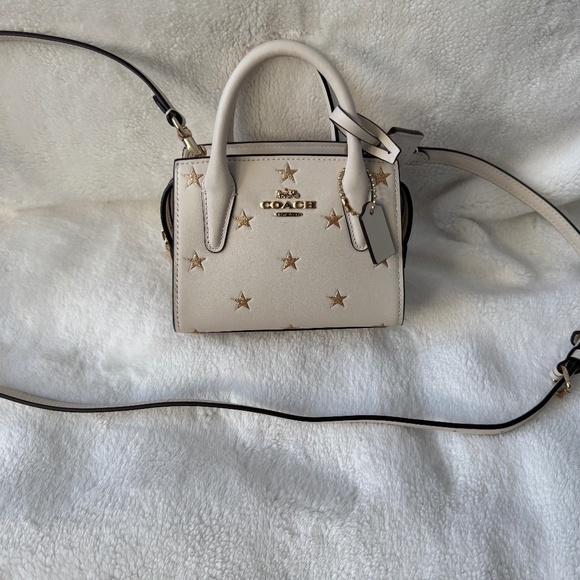 Coach Andrea Mini Carryall Ivory Bag With Gold Star Print ⭐️⭐️⭐️ - Picture 8 of 8